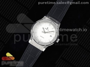 Classic Fusion 42mm APSF 1:1 Best Edition White Dial on Black Gummy Strap A1110