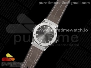Classic Fusion 45mm SS HBF 1:1 Best Edition Gray Dial on Gray Gummy Strap A2892