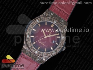 Classic Fusion 45mm RG Engravings Case SRF Best Edition Red Dial on Red Gummy Strap A2892