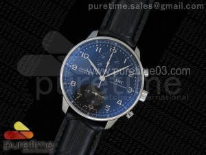 Portuguese Chrono IW371447 ZF 1:1 Best Edition on Black Leather Strap A7750 (Same Thickness as Genuine)