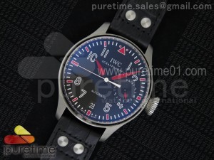 Big Pilot Real PR IW500433 "Muhammad Ali" ZF Best Edition on Black Leather Strap A51111
