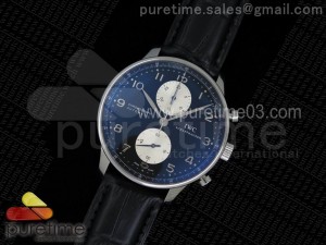 Portuguese Chrono IW371404 ZF 1:1 Best Edition on Black Leather Strap A7750 (Same Thickness as Genuine)