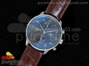 Portuguese Chrono IW371431 ZF 1:1 Best Edition on Brown Leather Strap A7750 (Same Thickness as Genuine)