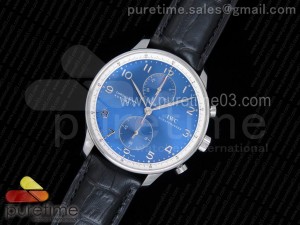 Portuguese Chrono IW371432 "Laureus" ZF 1:1 Best Edition on Black Leather Strap A7750 (Same Thickness as Genuine)