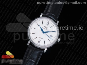 Portofino Automatic Edition “150 Years” White Dial on Black Leather Strap MIYOTA 8215