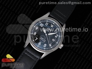 Mark XVIII IW327001 V7F 1:1 Best Edition Black Dial on Black Leather Strap Swiss ETA2892