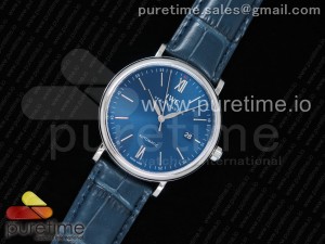 Portofino Automatic SS FKF 1:1 Best Edition Blue Dial on Blue Leather Strap A2892