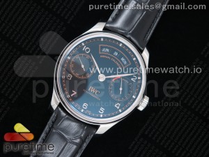 Portuguese Real PR Real Annual Calendar Edition “Pisa”  ZF 1:1 Best Edition Black Dial on Black Leather Strap A52850