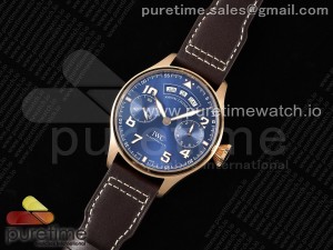 Big Pilot Annual Calendar RG IW5027 "Le Petit Prince" AZF 1:1 Best Edition Blue Dial on Brown Leather Strap A52850
