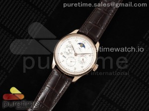 Portugieser Perpetual Calendar RG 5033 QF Best Edition White Dial on Brown Leather Strap A52610