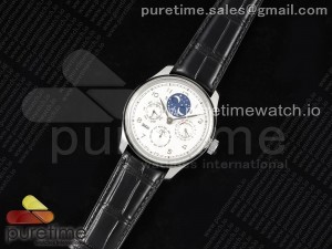 Portugieser Perpetual Calendar SS 5034 QF Best Edition White Dial on Black Leather Strap A52610