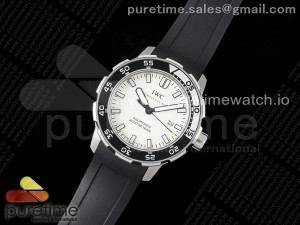 Aquatimer Automatic SS V6SF 1:1 Best Edition White/Black Dial on Black Rubber Strap A2892