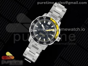 Aquatimer Automatic SS V6SF 1:1 Best Edition Black/Yellow Dial on SS Bracelet A2892
