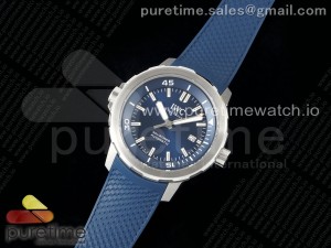 Aquatimer Automatic SS V6SF 1:1 Best Edition Blue Dial on Blue Rubber Strap A2892