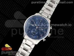 Portuguese Chrono IW3716 V6SF 1:1 Best Edition Blue Dial on SS Bracelet A7750