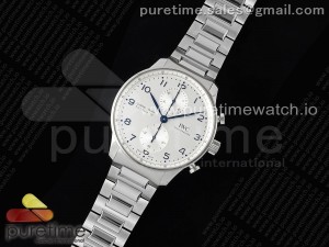 Portuguese Chrono IW3716 ZF 1:1 Best Edition White Dial on SS Bracelet A69355