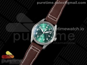Pilot Mark XX BLSF 1:1 Best Edition Green Dial on Brown Leather Strap MIYOTA 9015