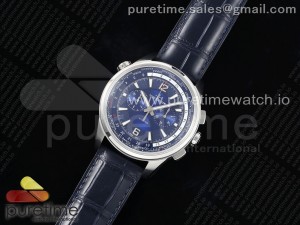 Polaris Chrono SS HKF Best Edition Blue Dial on Blue Leather Strap A752A