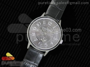 Rendez-Vous Night & Day SS Gray Dial on Black Leather Strap A898