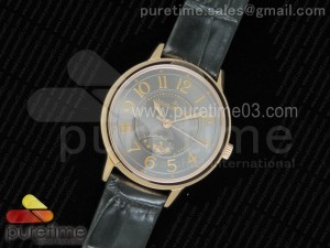 Rendez-Vous Night & Day RG Gray Dial on Black Leather Strap A898