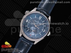 Master Geographic SS 1428530 TWA Best Edition Blue Dial on Blue Leather Strap A939