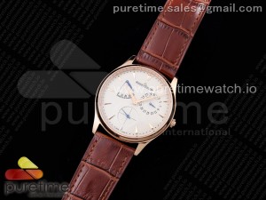 Master Ultra Thin Réserve de Marche RG AZF 1:1 Best Edition Silver Dial on Brown Leather Strap A938