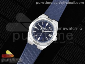 Overseas 4500V SS ZF 1:1 Best Edition Blue Dial on Blue Rubber Strap A5100
