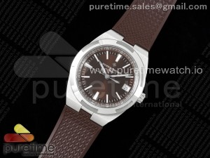 Overseas 4500V SS ZF 1:1 Best Edition Brown Dial on Brown Rubber Strap A5100