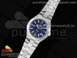 Overseas 47040 SS PPF 1:1 Best Edition Blue Textured Dial on SS Bracelet A1226