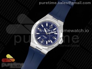 Overseas 47040 SS PPF 1:1 Best Edition Blue Textured Dial on Blue Rubber Strap A1226