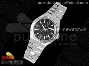 Overseas 47040 SS PPF 1:1 Best Edition Black Textured Dial on SS Bracelet A1226