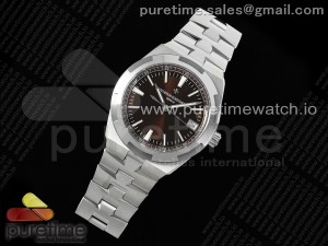Overseas 4500V SS MKSF 1:1 Best Edition Brown Dial on SS Bracelet A5100