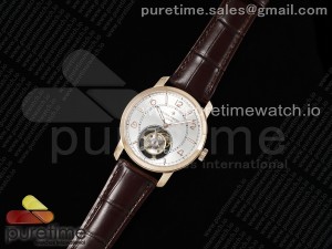 Traditionnelle Tourbillon RG RMSF Best Edition Silver Dial on Brown Leather Strap
