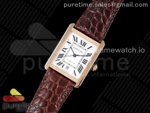 Tank 41 RG TWF 1:1 Best Edition White Dial on Brown Leather Strap MIYOTA 9015