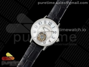 Rendez-Vous Tourbillon SS RMSF Best Edition White Dial on Black Leather Strap