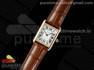 Tank Must RG 22mm AF 1:1 Best Edition White Dial on Brown Leather Strap Ronda Quartz