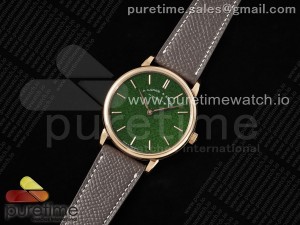 Saxonia Thin RG F8F Edition Green Dial on Brown Leather Strap A23J