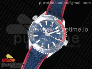 Planet Ocean "Pyeongchang 2018" 43.5mm SS OMF 1:1 Best Edition Blue Dial on Blue Nylon Strap A8900