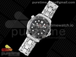 Seamaster Diver 300M ORF 1:1 Best Edition Black Ceramic Black Dial on SS Bracelet A8800