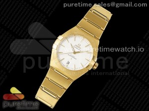 Constellation 39mm YG ASWF 1:1 Best Edition White Dial on YG Bracelet A8801