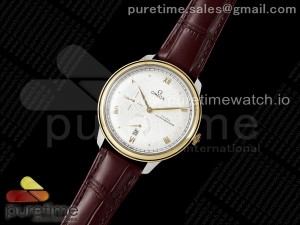 De Ville Power Reserve YG MKF 1:1 Best Edition White Dial on Brown Leather Strap A8810