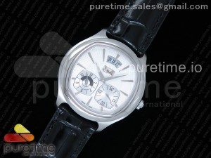 Black-Tie SS TWF Best Edition White Dial on Black Leather Strap Cal.850P