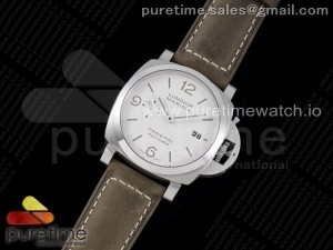 PAM 1314 VSF 1:1 Best Edition White Dial on Gray Asso Strap P.9010 Clone
