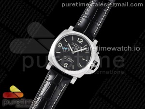 PAM1312 W VSF 1:1 Best Edition Black Dial on Black Leather Strap P.9010 Clone