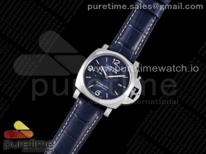 PAM1313 VSF 1:1 Best Edition Blue Dial on Blue Leather Strap P.9010 Clone