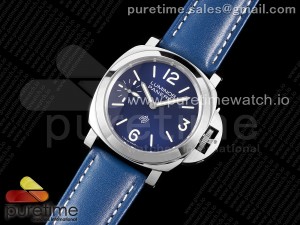 PAM1085 SS HWF 1:1 Best Edition on Blue Leather Strap A6497