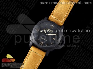 PAM441 O Real Ceramic SBF 1:1 Best Edition on Brown Asso Strap P.9001 Super Clone
