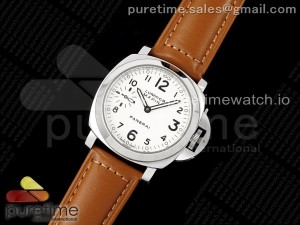 PAM113 V HWF 1:1 Best Edition White Dial on Brown Leather Strap A6497