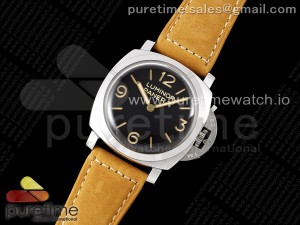 PAM372 Q HWF 1:1 Best Edition Black Dial on Brown Leather Strap A6497