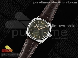 PAM1386 Radiomir 40mm VSF 1:1 Best Edition Green Dial on Brown Leather Strap P900